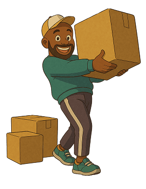 A man delivering services